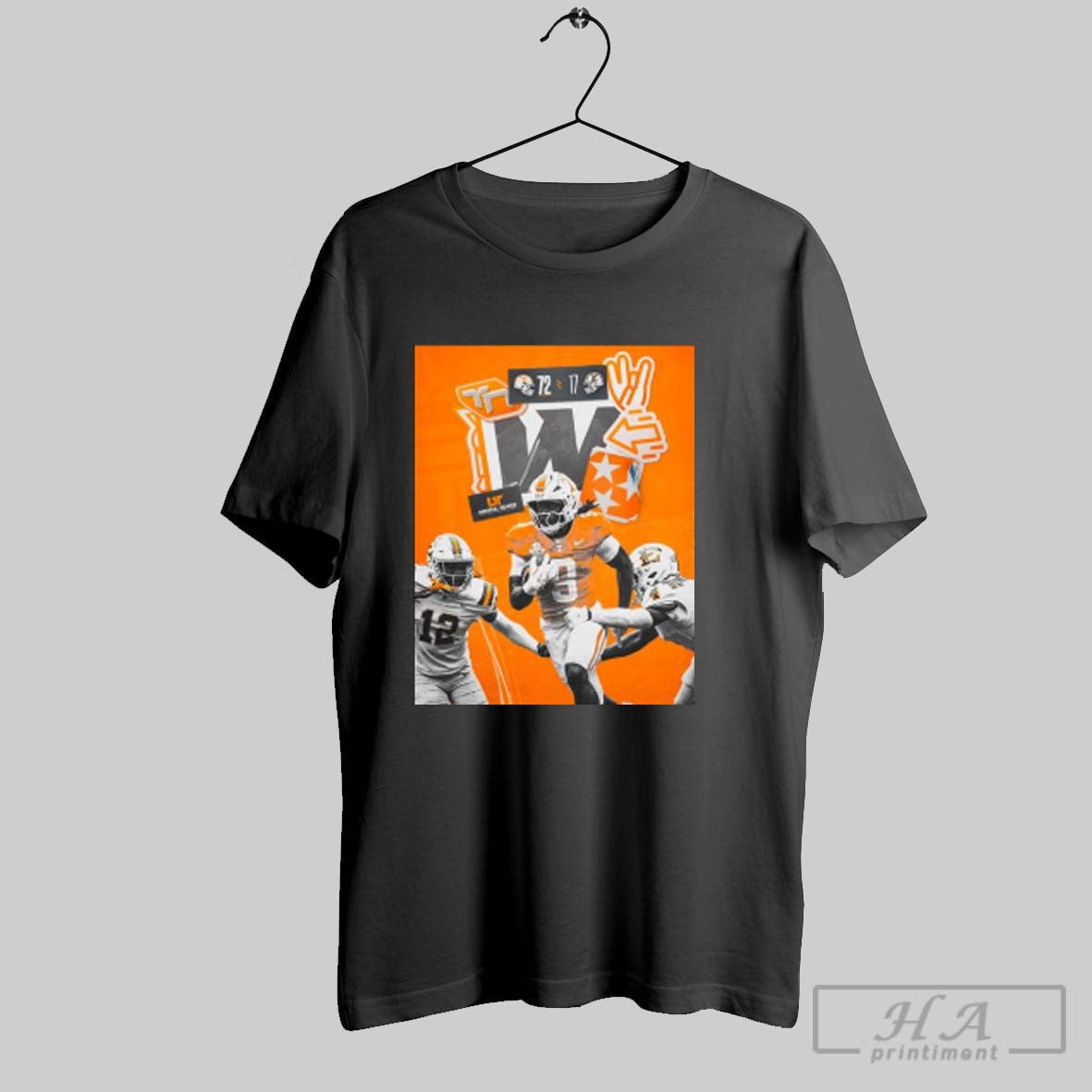 Official Tennessee Win 72 17 East State Poster - Adult & Kids T-Shirts, Sweatshirts & Hoodies apparel design preview 1