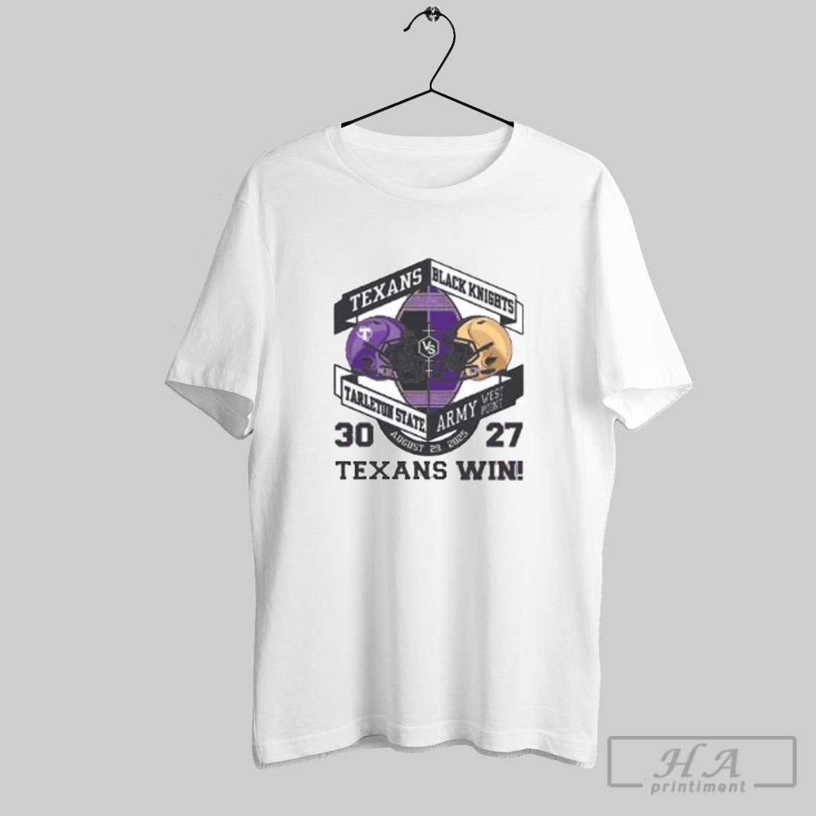 Official Texans Tarleton State 30 27 Black Knights - Adult & Kids T-Shirts, Sweatshirts & Hoodies apparel design preview 1