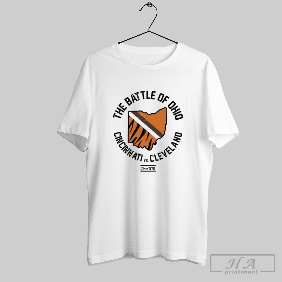Official The Battle Of Ohio Cincinnati Vs Cleveland - Adult & Kids T-Shirts, Sweatshirts & Hoodies apparel design preview 1