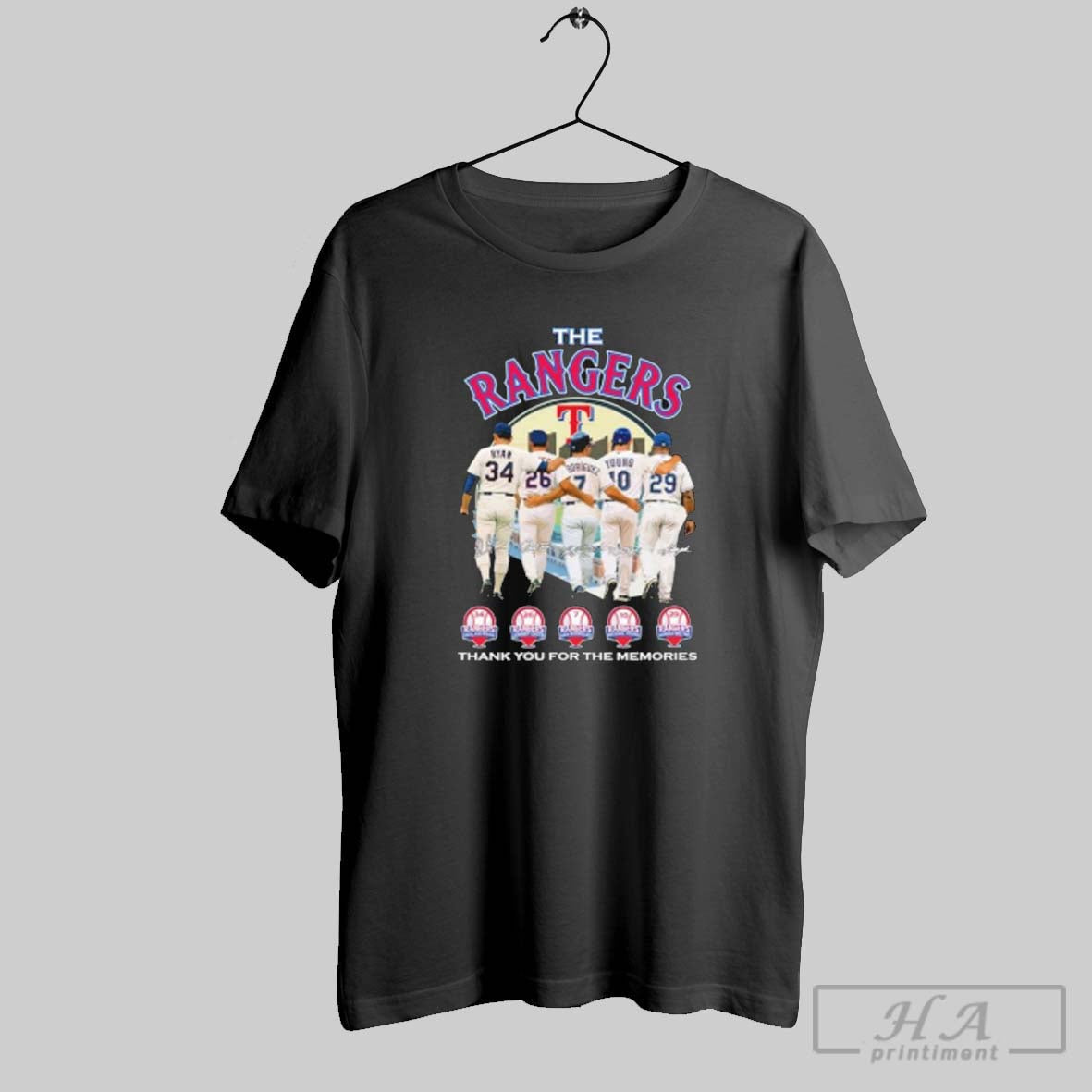 Official The Texas Rangers Immortals Players - Adult & Kids T-Shirts, Sweatshirts & Hoodies apparel design preview 1