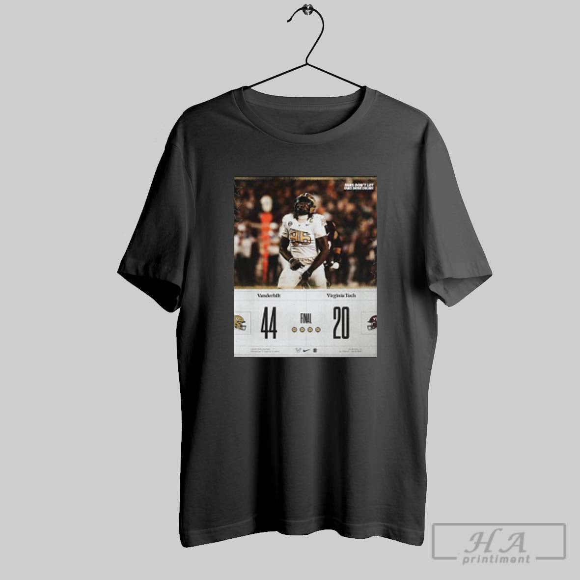 Official Vanderbilt Commodores Win 44 20 Virginia - Adult & Kids T-Shirts, Sweatshirts & Hoodies apparel design preview 1