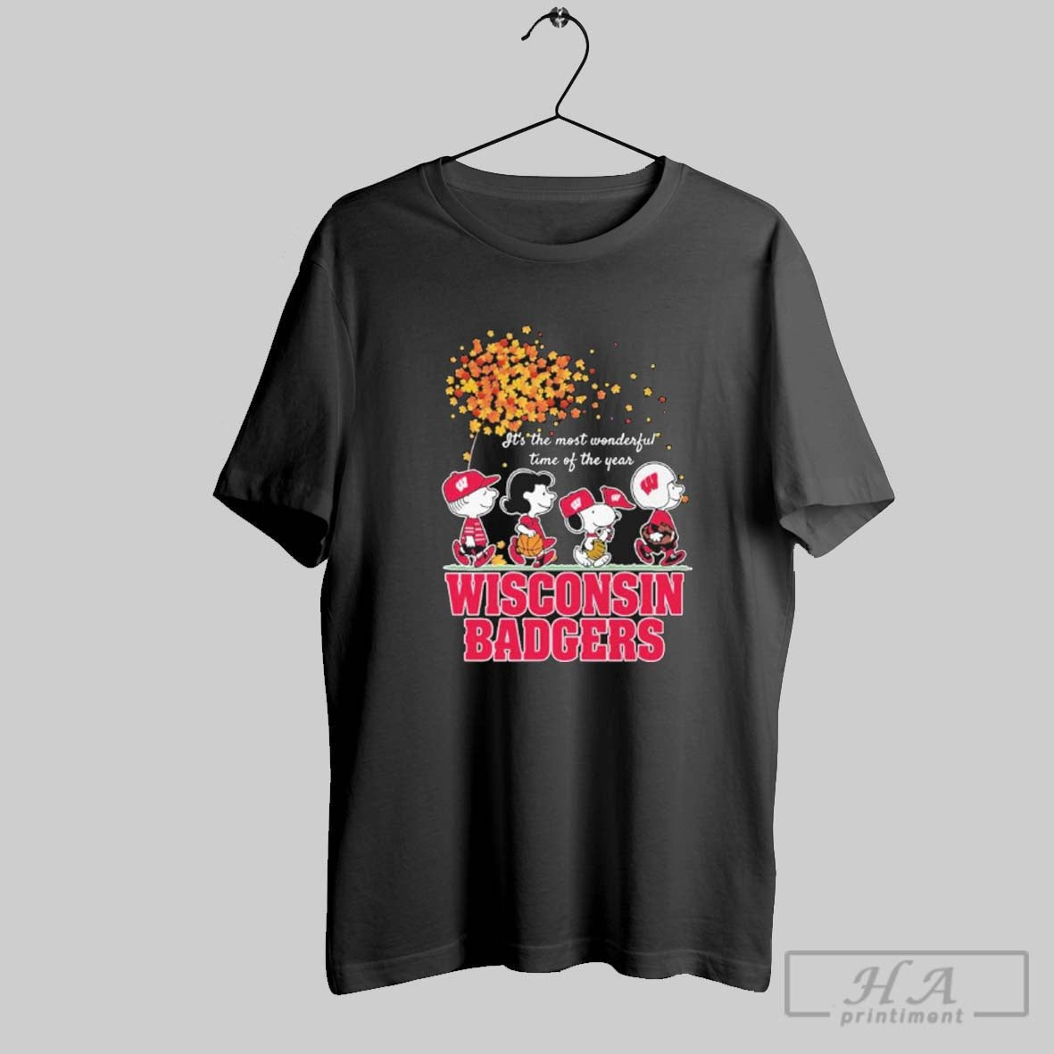 Official Wisconsin Badgers And Peanuts Character Its - Adult & Kids T-Shirts, Sweatshirts & Hoodies apparel design preview 1