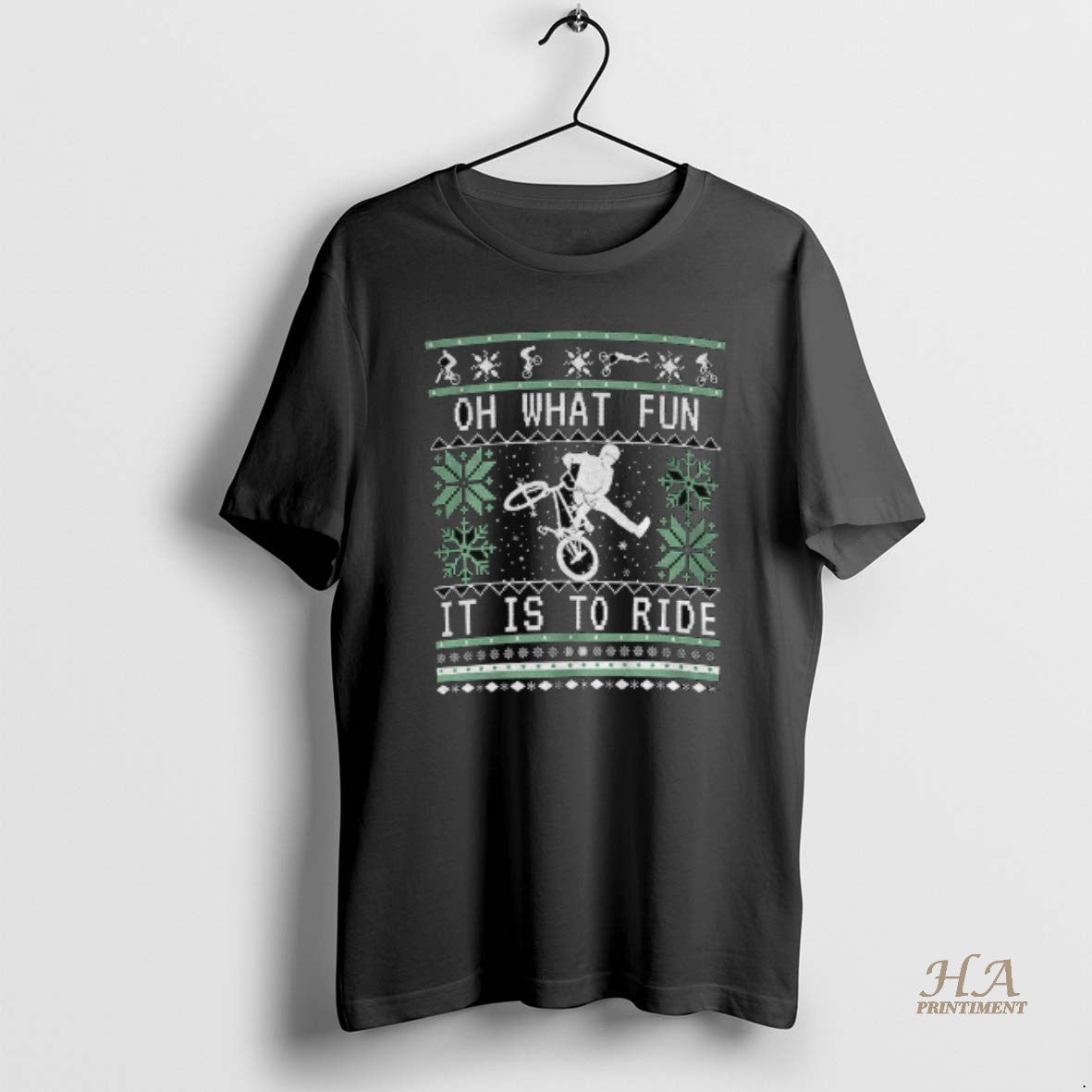 Official Oh What Fun It Is To Ride Bike Merry - Adult & Kids T-Shirts, Sweatshirts & Hoodies apparel design preview 1