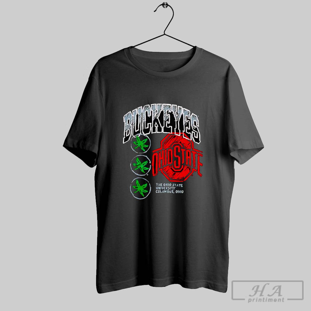 Official Ohio Buckeyes Sketch - Adult & Kids T-Shirts, Sweatshirts & Hoodies apparel design preview 1