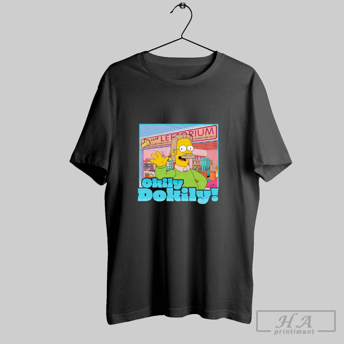 Official Okily Dokily Leftorium Simpsons - Adult & Kids T-Shirts, Sweatshirts & Hoodies apparel design preview 1