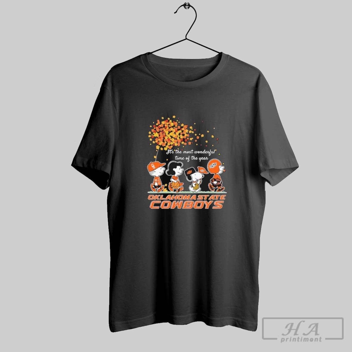 Official Oklahoma State Cowboys And Peanuts - Adult & Kids T-Shirts, Sweatshirts & Hoodies apparel design preview 1