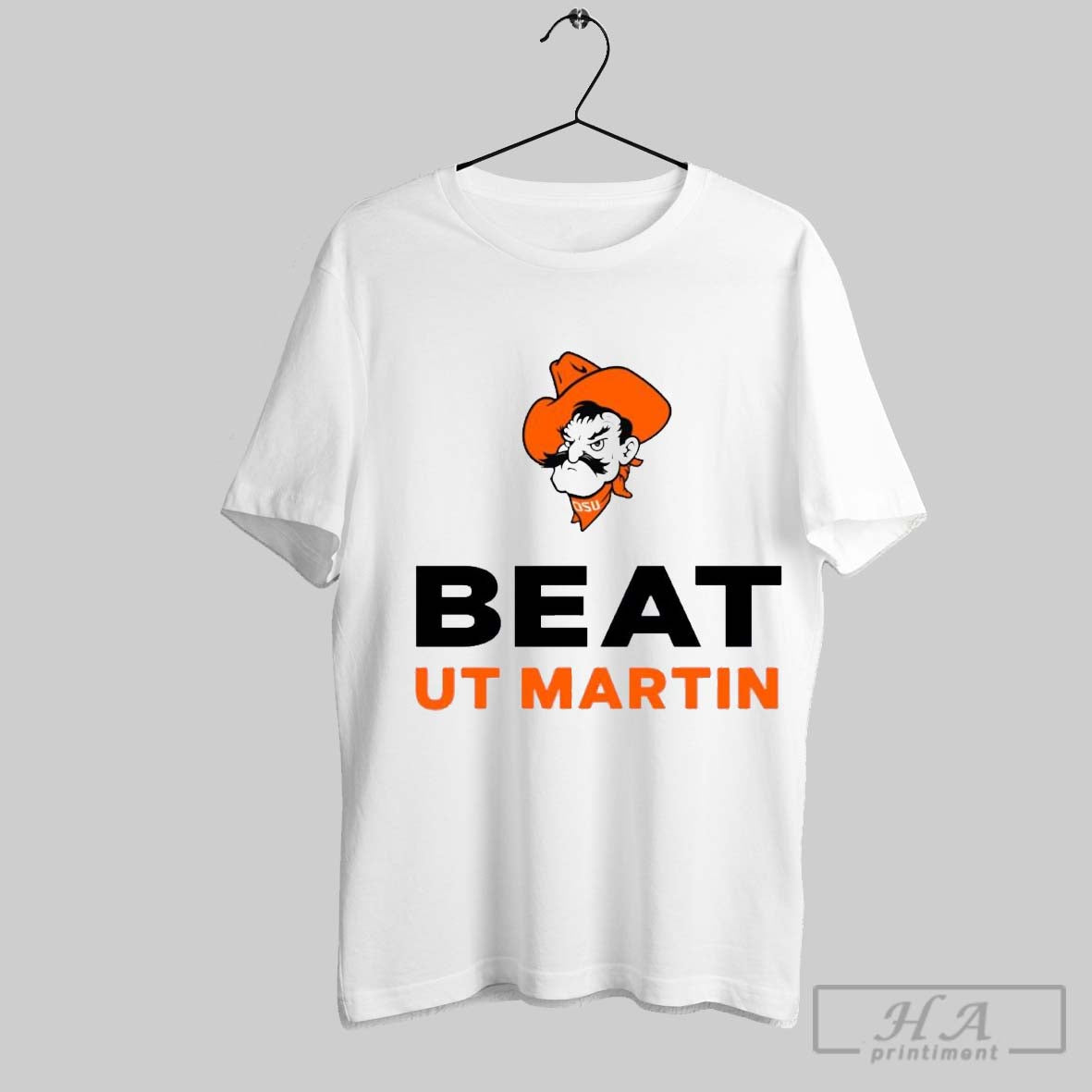 Official Oklahoma State Cowboys Osu Beat Ut Martin - Adult & Kids T-Shirts, Sweatshirts & Hoodies apparel design preview 1