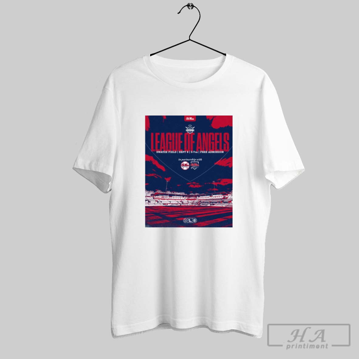 Official Ole Miss Baseball And Softball League Of - Adult & Kids T-Shirts, Sweatshirts & Hoodies apparel design preview 1