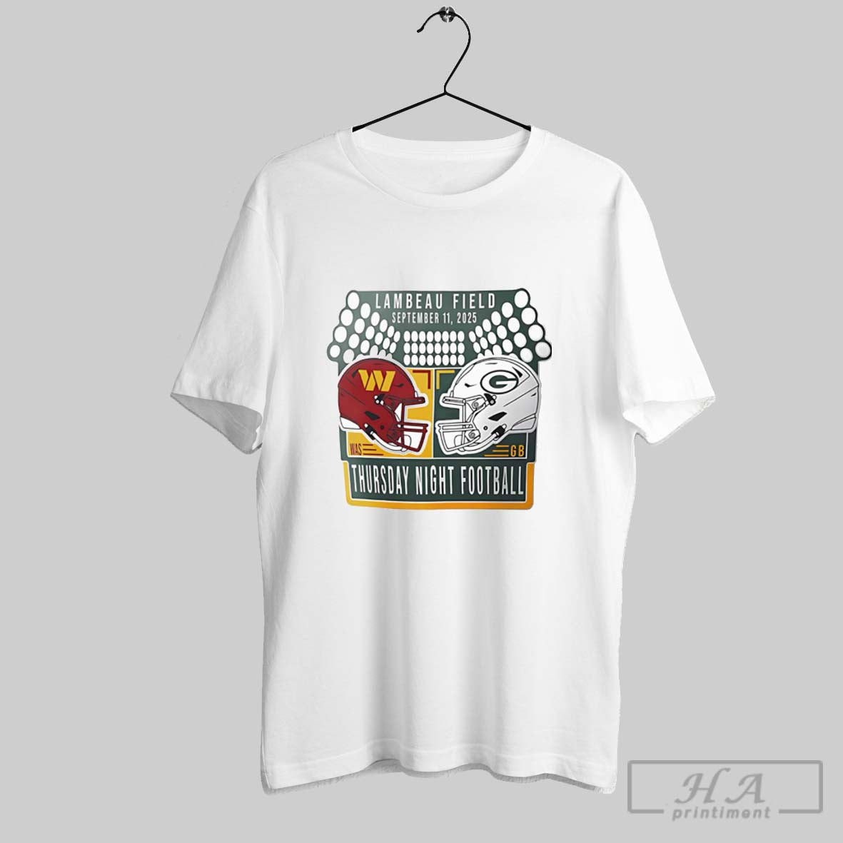 Official Packers Vs Commanders 9 11 Match Up - Adult & Kids T-Shirts, Sweatshirts & Hoodies apparel design preview 1