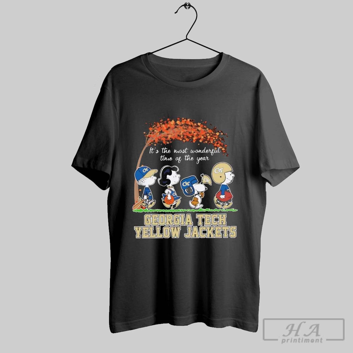 Official Peanut Georgia Tech Yellow Jackets Fall Its - Adult & Kids T-Shirts, Sweatshirts & Hoodies apparel design preview 1