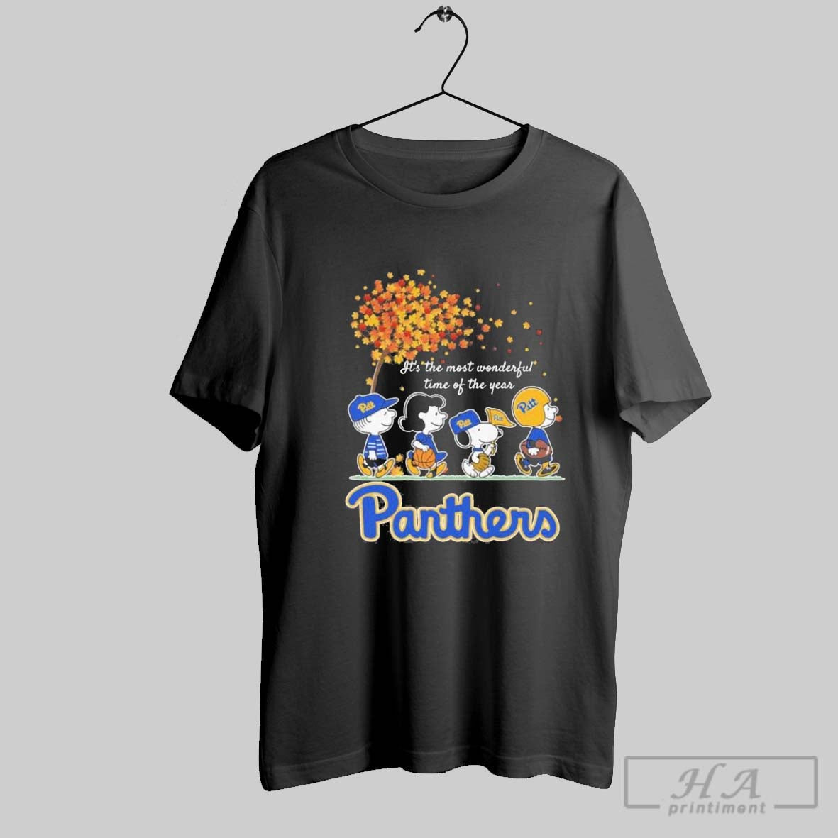 Official Peanuts Pitt Panthers Its The Most Wonderful - Adult & Kids T-Shirts, Sweatshirts & Hoodies apparel design preview 1