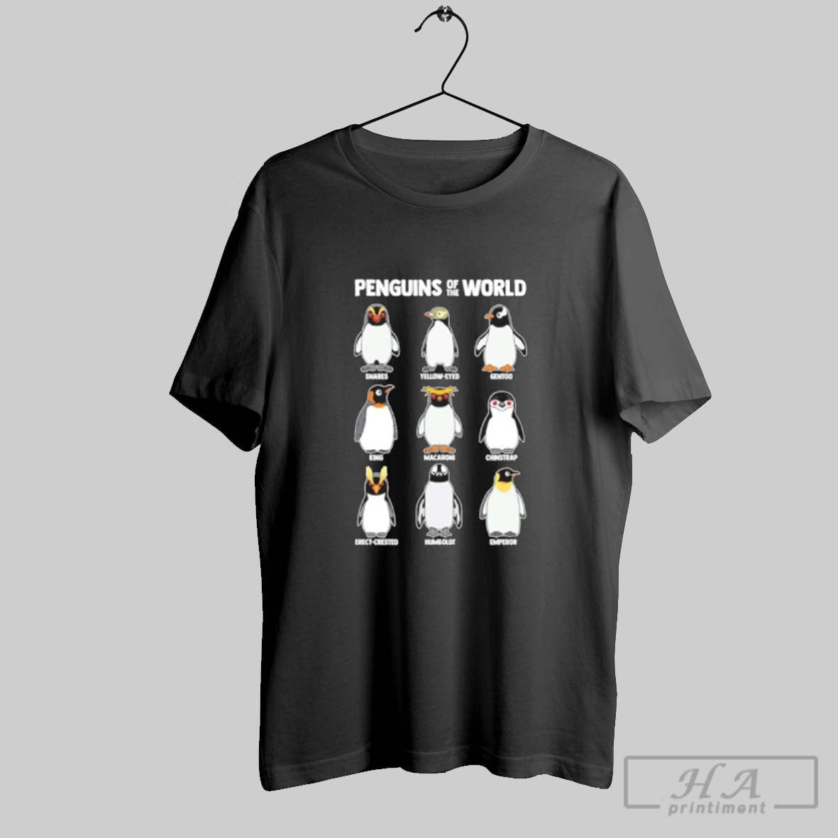 Official Penguins Of The World - Adult & Kids T-Shirts, Sweatshirts & Hoodies apparel design preview 1