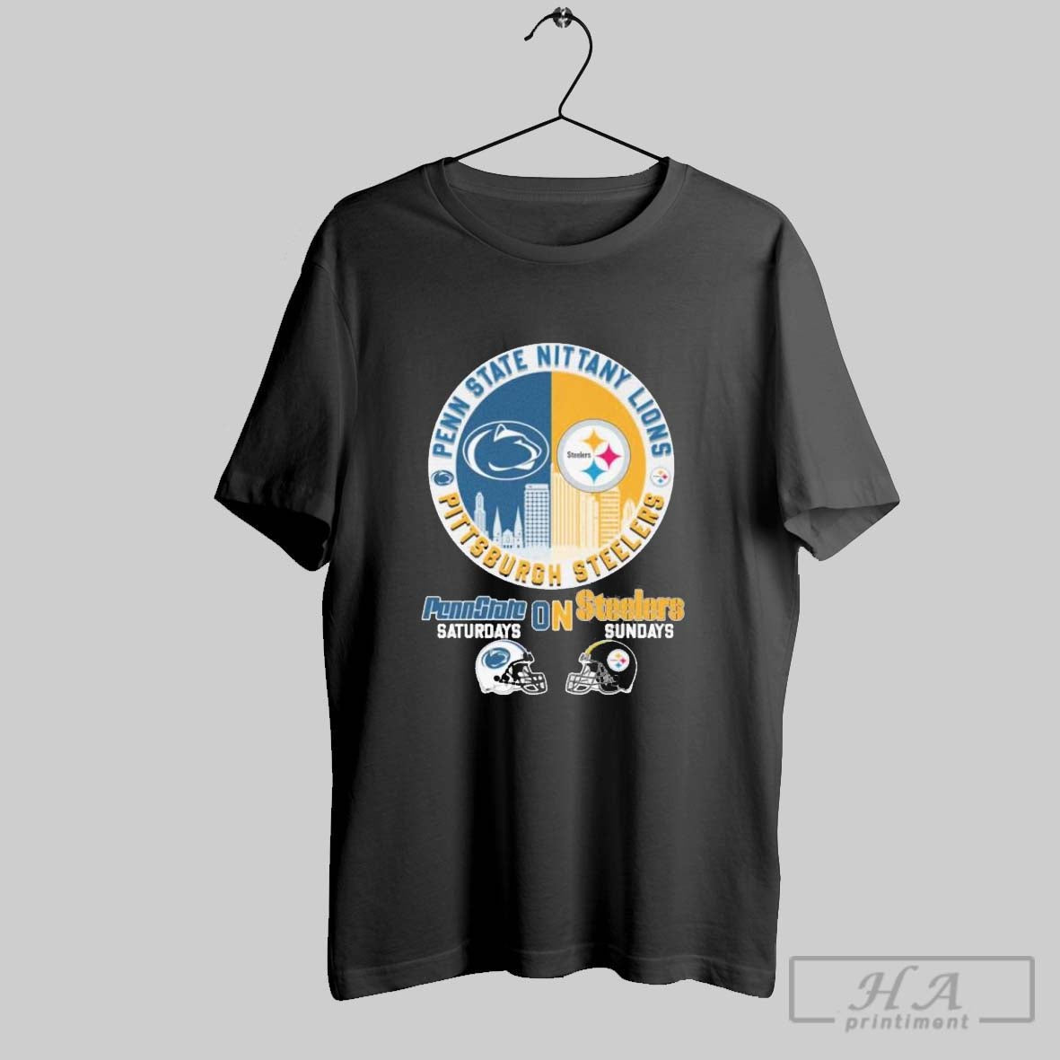Official Penn State On Saturdays Steelers Sundays - Adult & Kids T-Shirts, Sweatshirts & Hoodies apparel design preview 1