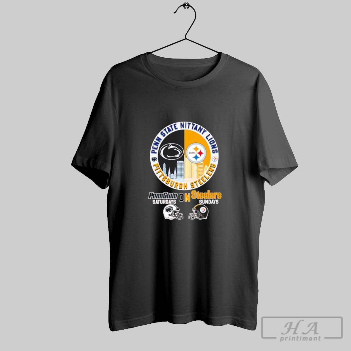 Official Penn State On Saturdays Steelers Sundays - Adult & Kids T-Shirts, Sweatshirts & Hoodies apparel design preview 1