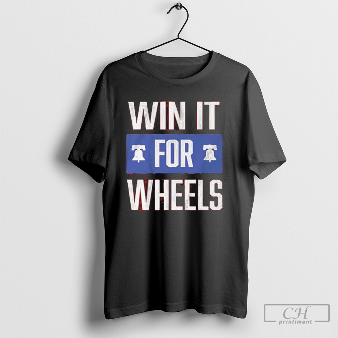 Official Philadelphia Baseball Win It For Wheels - Adult & Kids T-Shirts, Sweatshirts & Hoodies apparel design preview 1