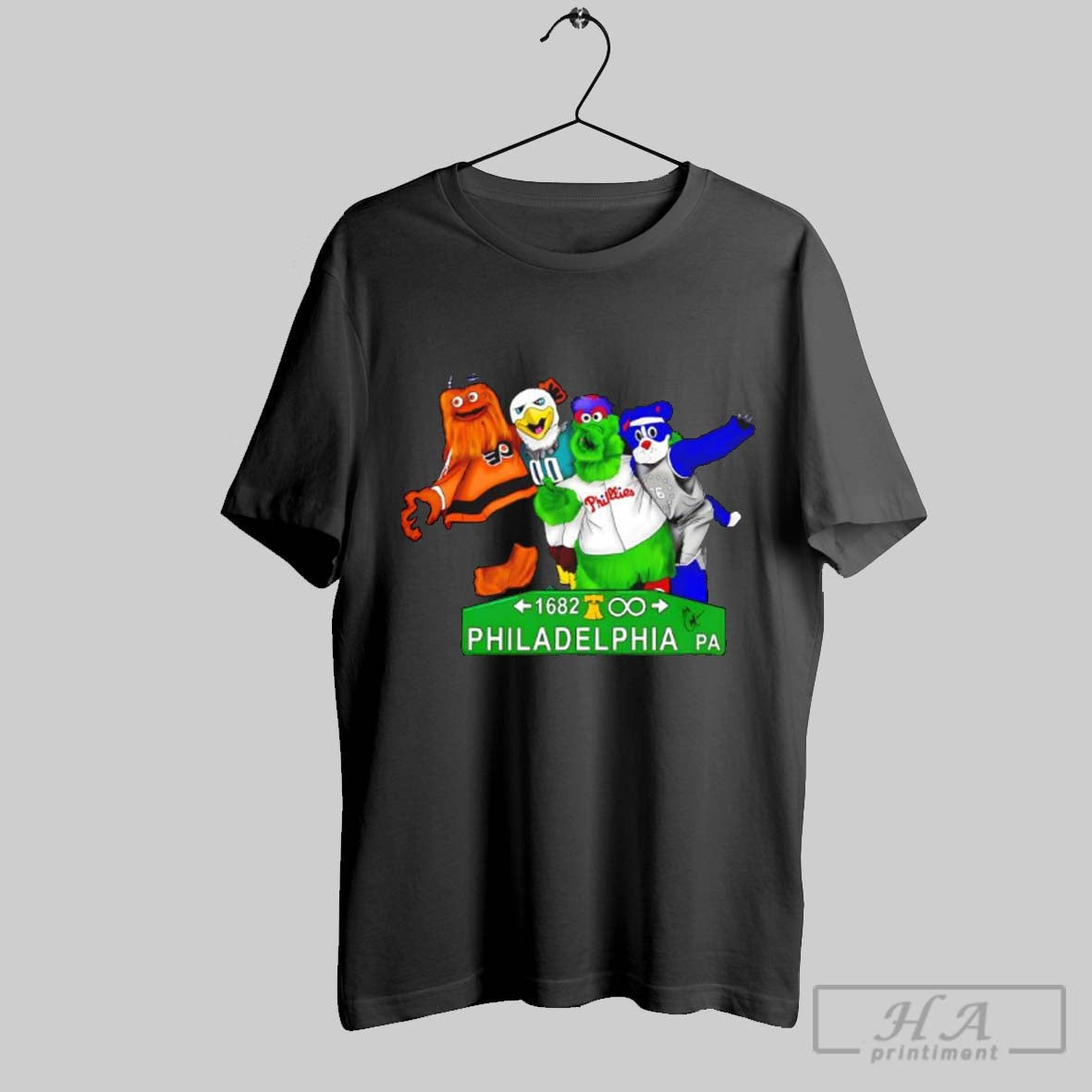 Official Philadelphia Pa Mascots 1682 - Adult & Kids T-Shirts, Sweatshirts & Hoodies apparel design preview 1
