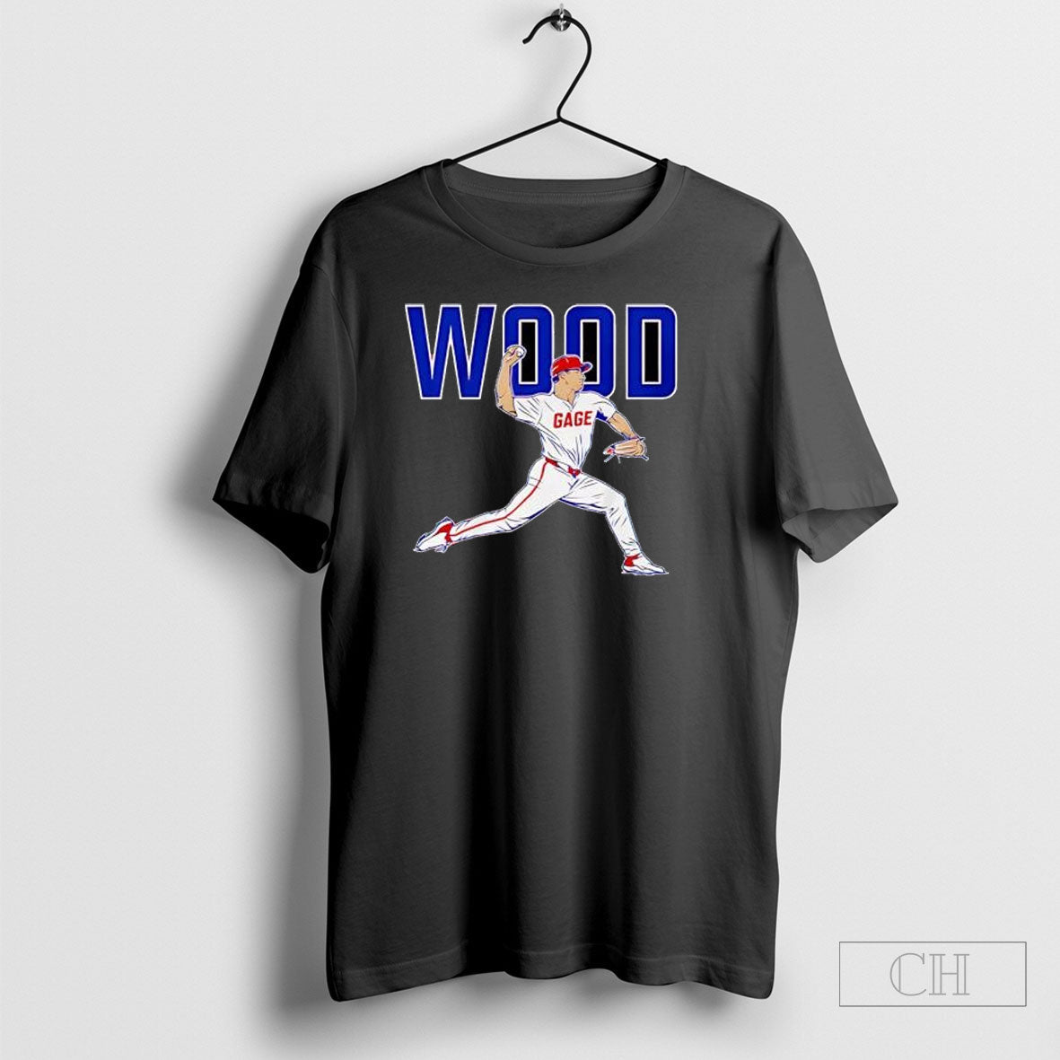 Official Philadelphia Phillies Ace Pose Gage Wood - Adult & Kids T-Shirts, Sweatshirts & Hoodies apparel design preview 1