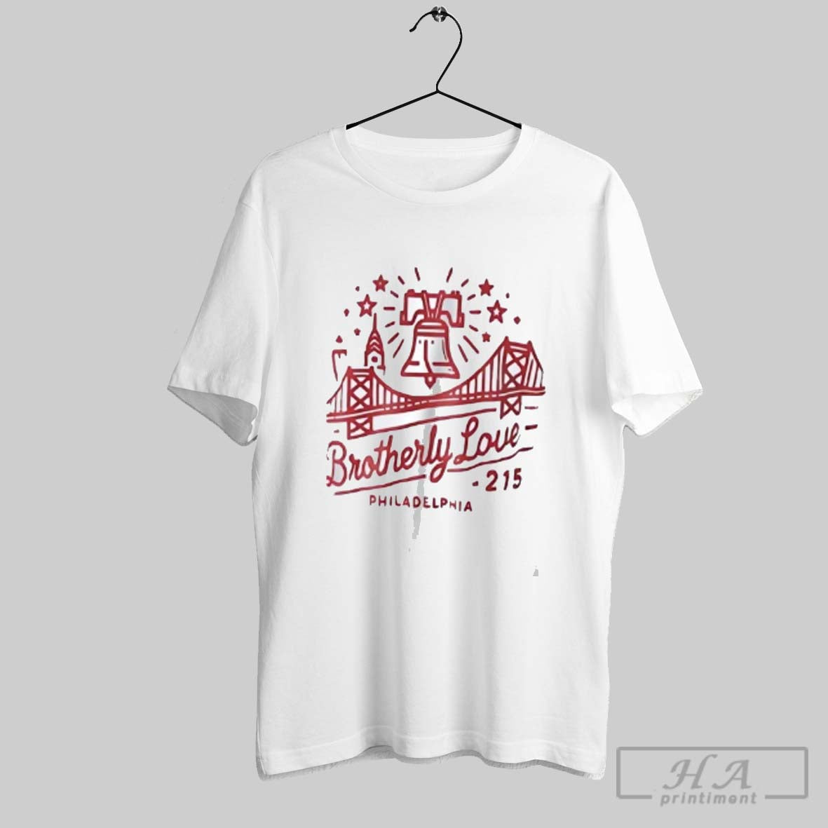 Official Philadelphia Brotherly Love 215 Cityscape - Adult & Kids T-Shirts, Sweatshirts & Hoodies apparel design preview 1