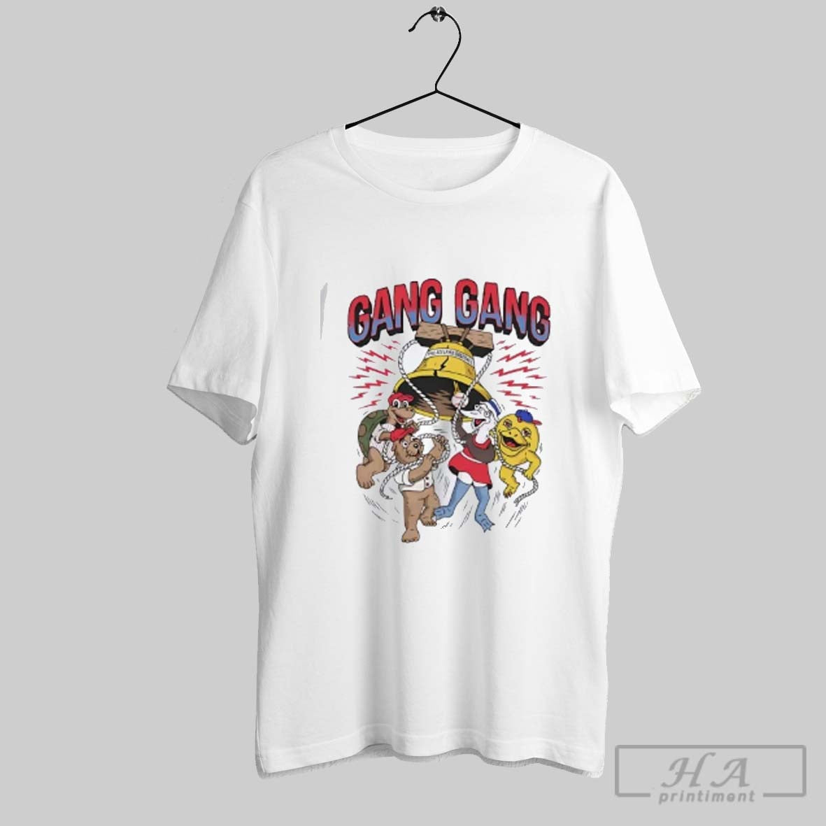 Official Philadelphia Gang Mascots Ring The Bell - Adult & Kids T-Shirts, Sweatshirts & Hoodies apparel design preview 1
