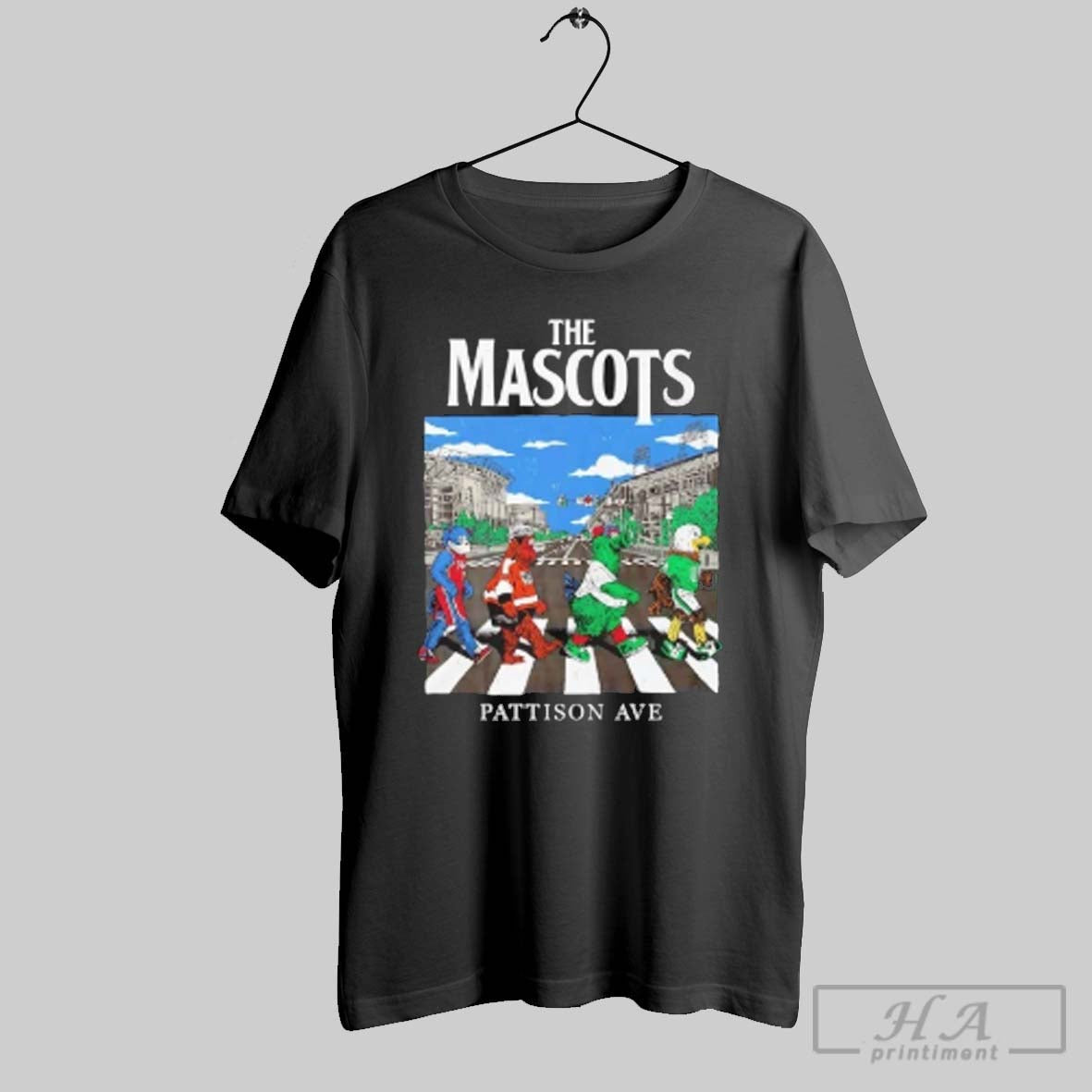 Official Philadelphia Sports The Mascots Pattison Ave - Adult & Kids T-Shirts, Sweatshirts & Hoodies apparel design preview 1
