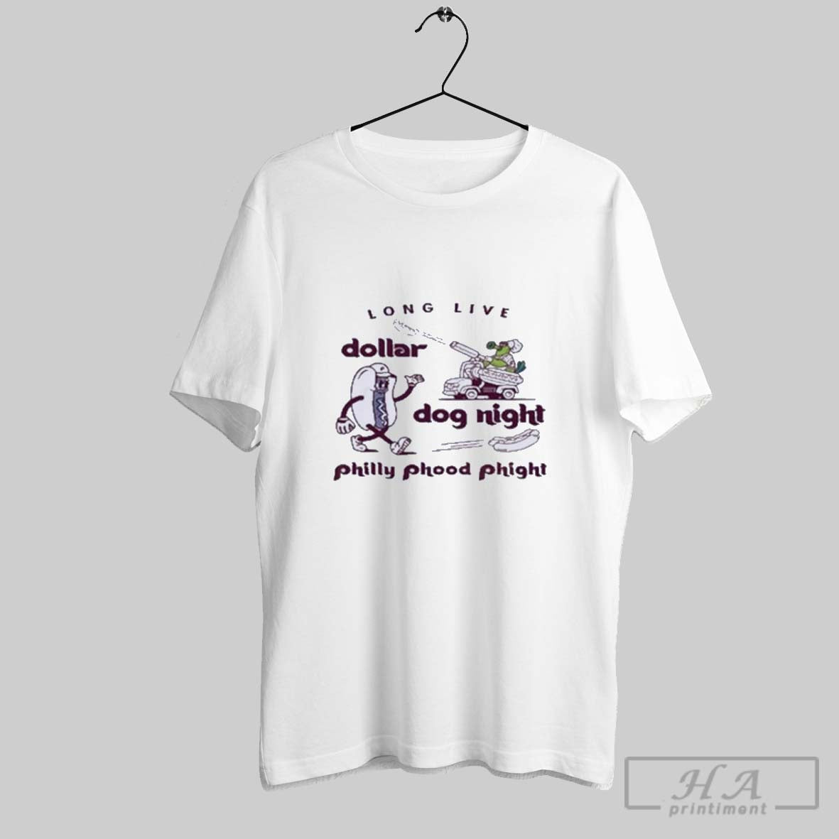 Official Phillies Long Live Dollar Dog Night Powders - Adult & Kids T-Shirts, Sweatshirts & Hoodies apparel design preview 1