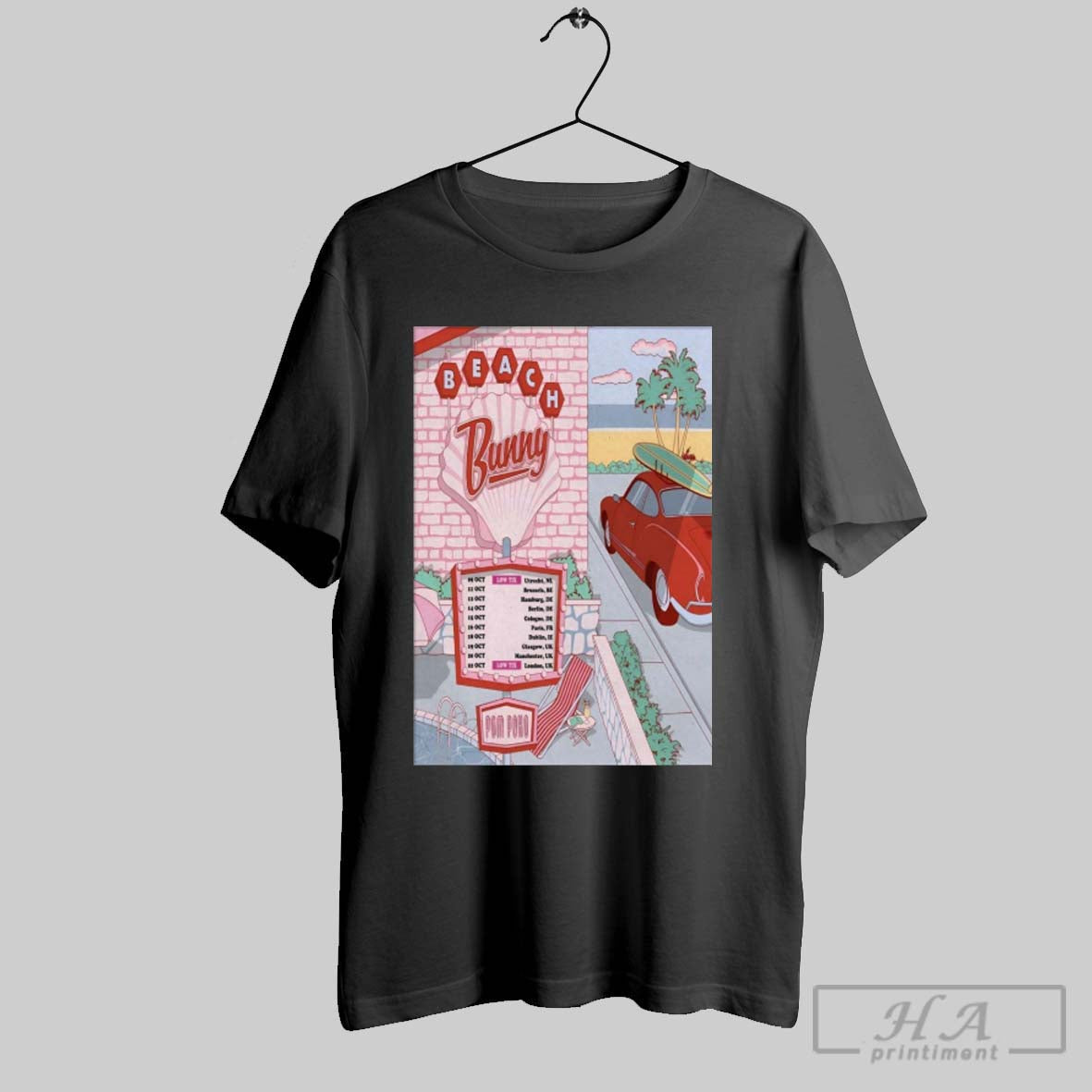 Official Poster Beach Bunny With Pom Poko 2025 Uk Eu - Adult & Kids T-Shirts, Sweatshirts & Hoodies apparel design preview 1