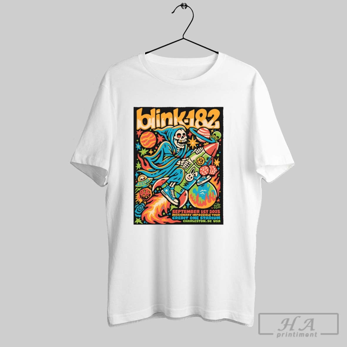 Official Poster Blink 182 September 1st 2025 - Adult & Kids T-Shirts, Sweatshirts & Hoodies apparel design preview 1