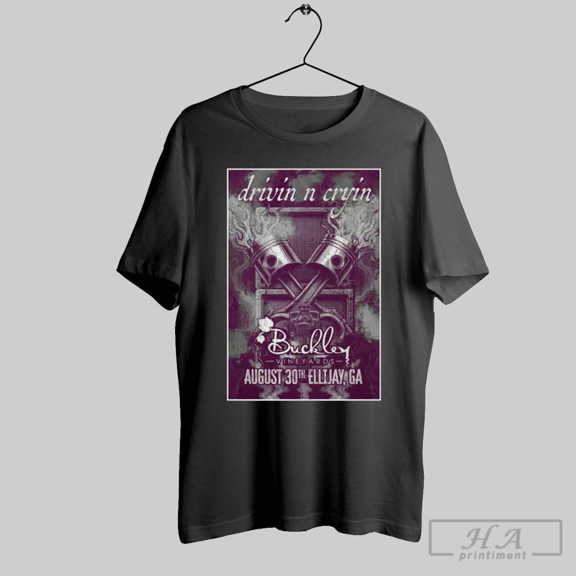 Official Poster Drivin N Cryin August 30 2025 Buckley - Adult & Kids T-Shirts, Sweatshirts & Hoodies apparel design preview 1