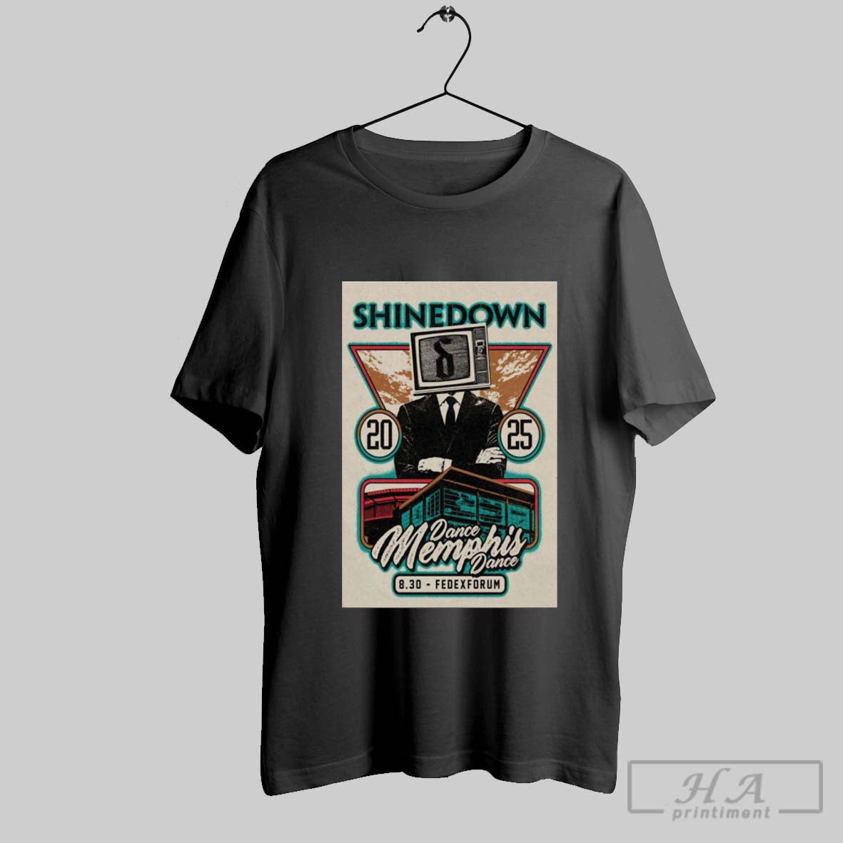 Official Poster Shinedown August 30 Tour Dance - Adult & Kids T-Shirts, Sweatshirts & Hoodies apparel design preview 1