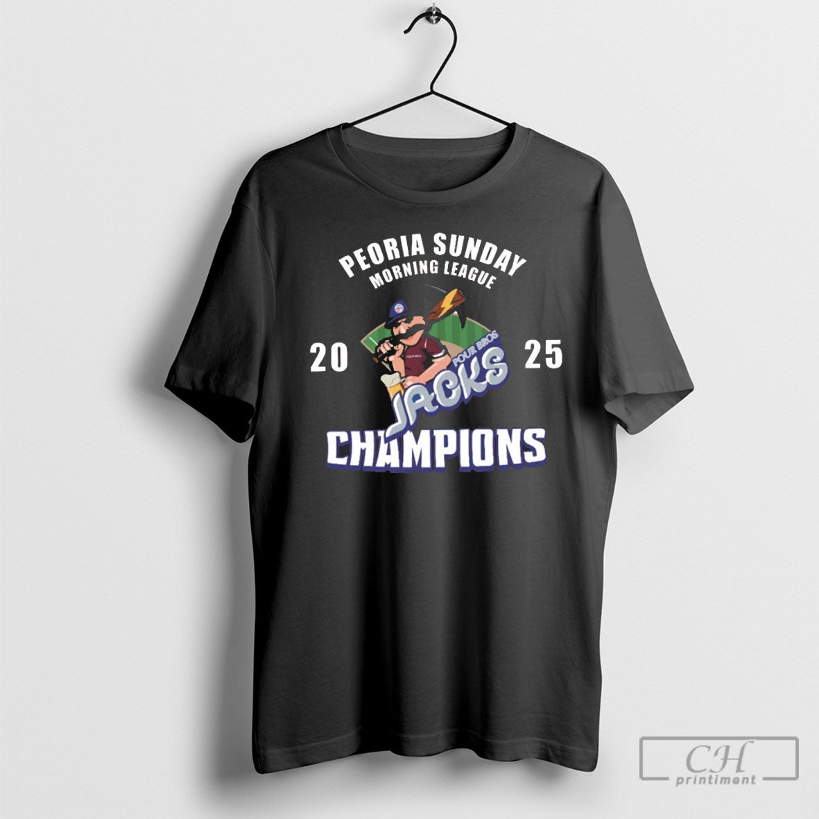 Official Pour Bros Jacks Champions Peoria Sunday - Adult & Kids T-Shirts, Sweatshirts & Hoodies apparel design preview 1