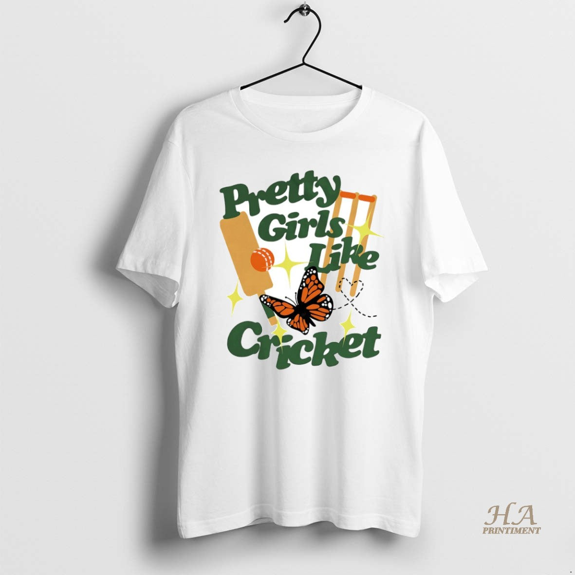 Official Pretty Girls Like Cricket Circle - Adult & Kids T-Shirts, Sweatshirts & Hoodies apparel design preview 1