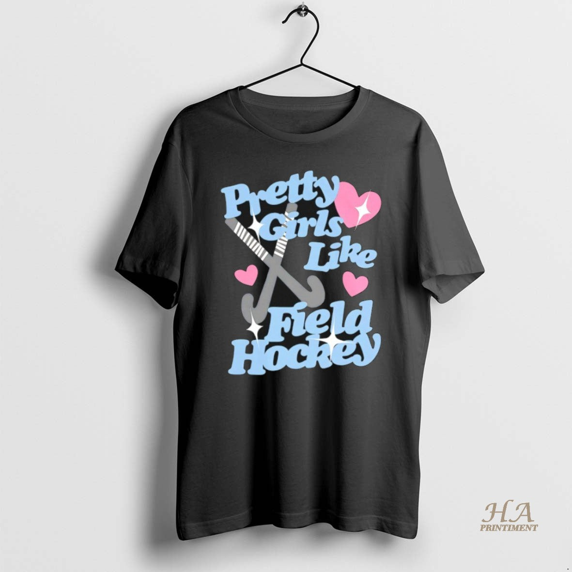 Official Pretty Girls Like Field Hockey - Adult & Kids T-Shirts, Sweatshirts & Hoodies apparel design preview 1