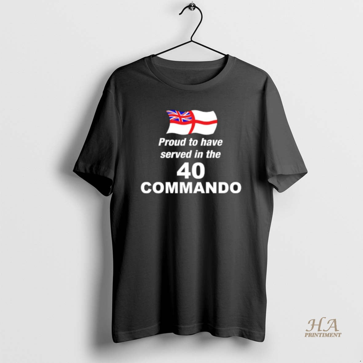 Official Proud To Have Served In The 40 Commando Flag - Adult & Kids T-Shirts, Sweatshirts & Hoodies apparel design preview 1
