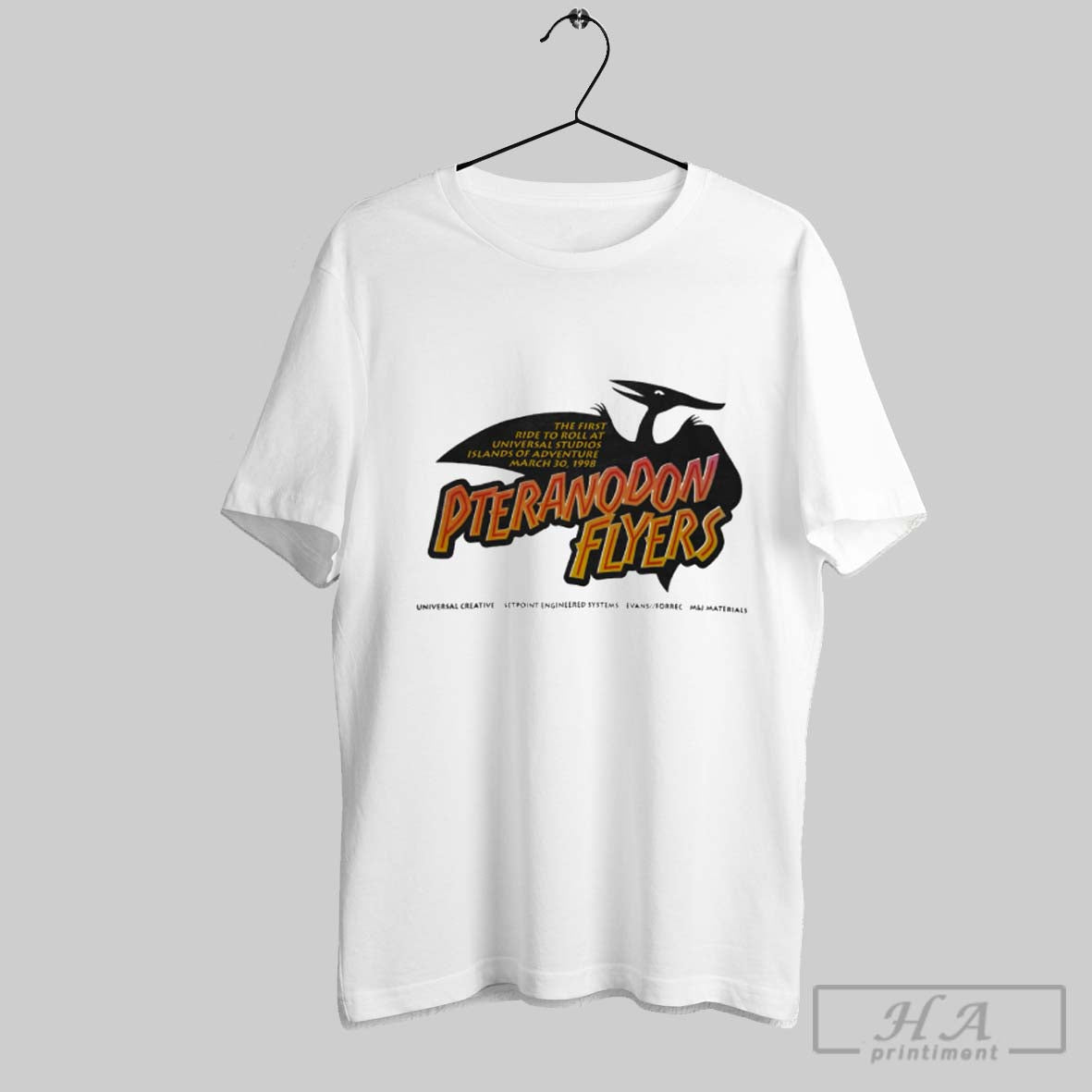 Official Pteranodon Flyers The First Ride To Roll At - Adult & Kids T-Shirts, Sweatshirts & Hoodies apparel design preview 1