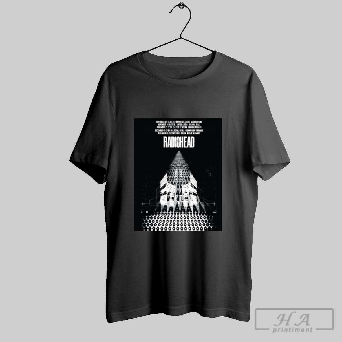 Official Radiohead Europe November December 2025 - Adult & Kids T-Shirts, Sweatshirts & Hoodies apparel design preview 1