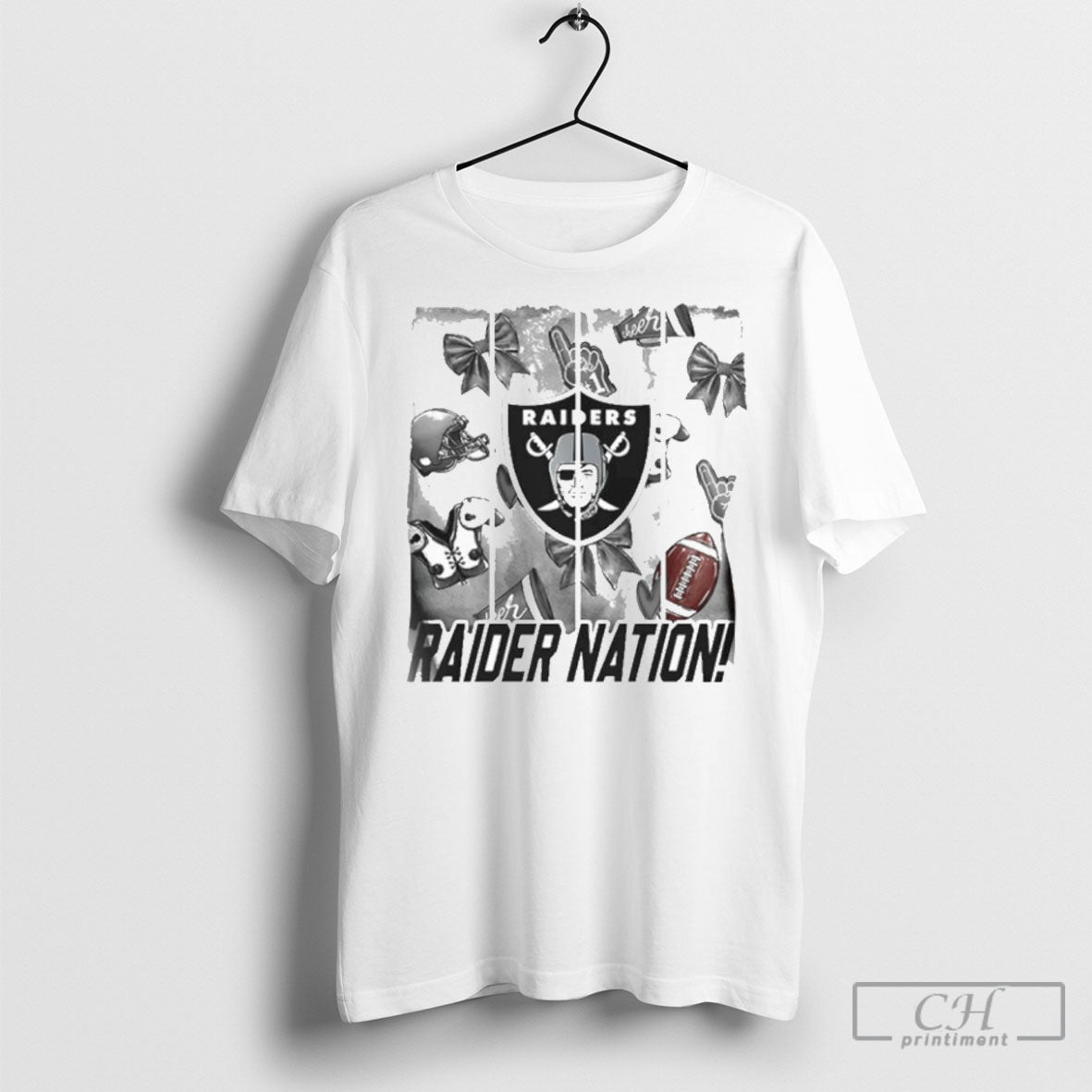 Official Raider Nation Football Sweater - Adult & Kids T-Shirts, Sweatshirts & Hoodies apparel design preview 1