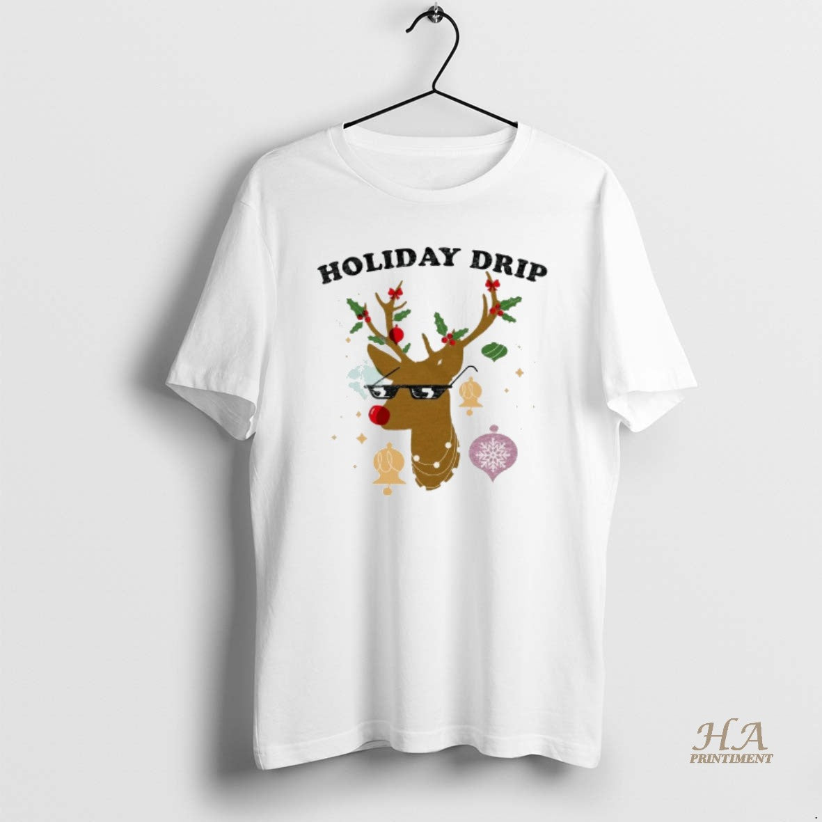 Official Reindeer Holiday Drip Christmas - Adult & Kids T-Shirts, Sweatshirts & Hoodies apparel design preview 1
