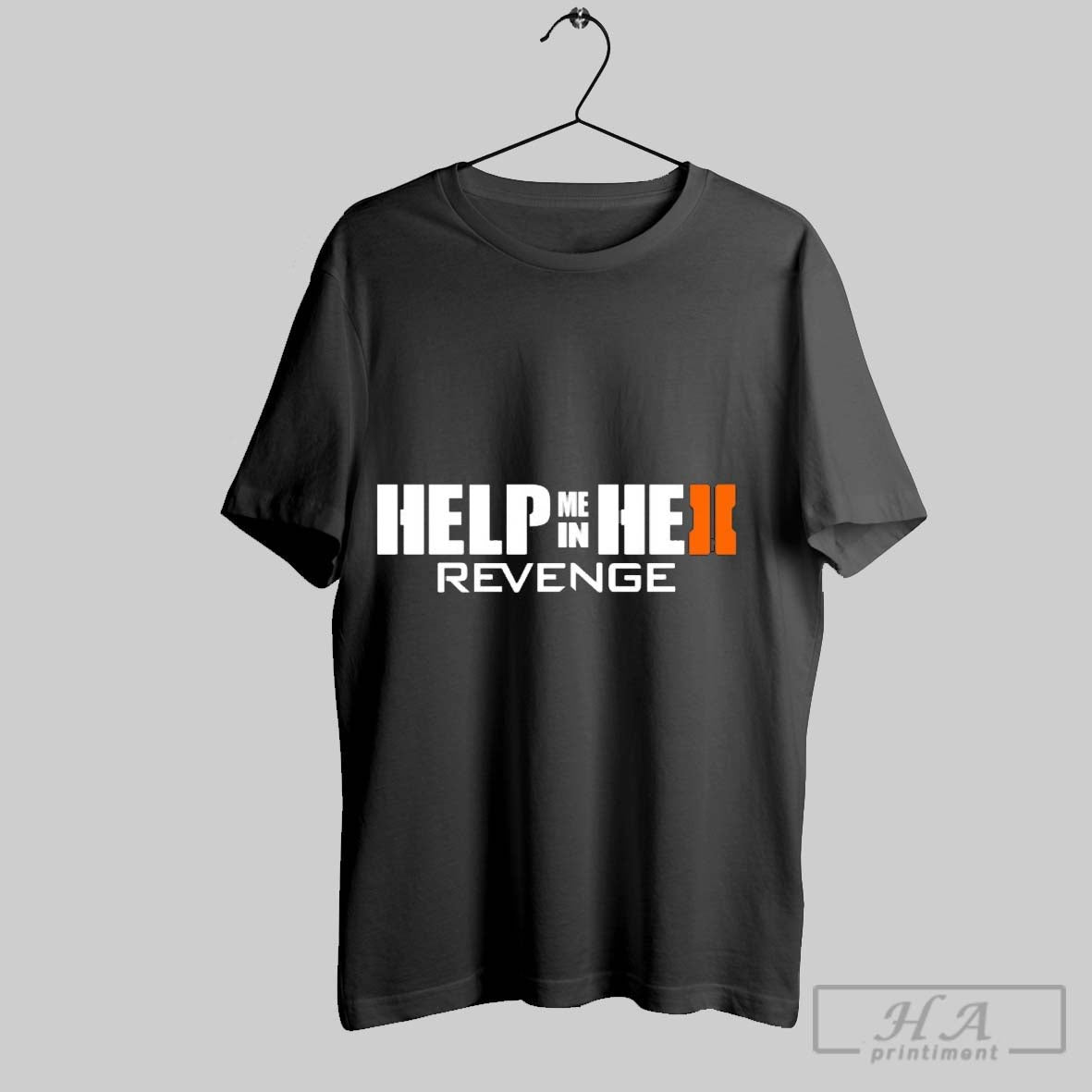 Official Revenge Help Me In Hell Splitscreen - Adult & Kids T-Shirts, Sweatshirts & Hoodies apparel design preview 1
