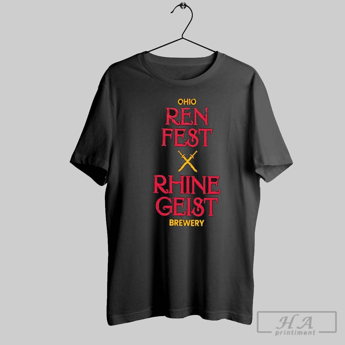 Official Rhinegeist Ren Fest Ogress Warrior Brewery - Adult & Kids T-Shirts, Sweatshirts & Hoodies apparel design preview 1