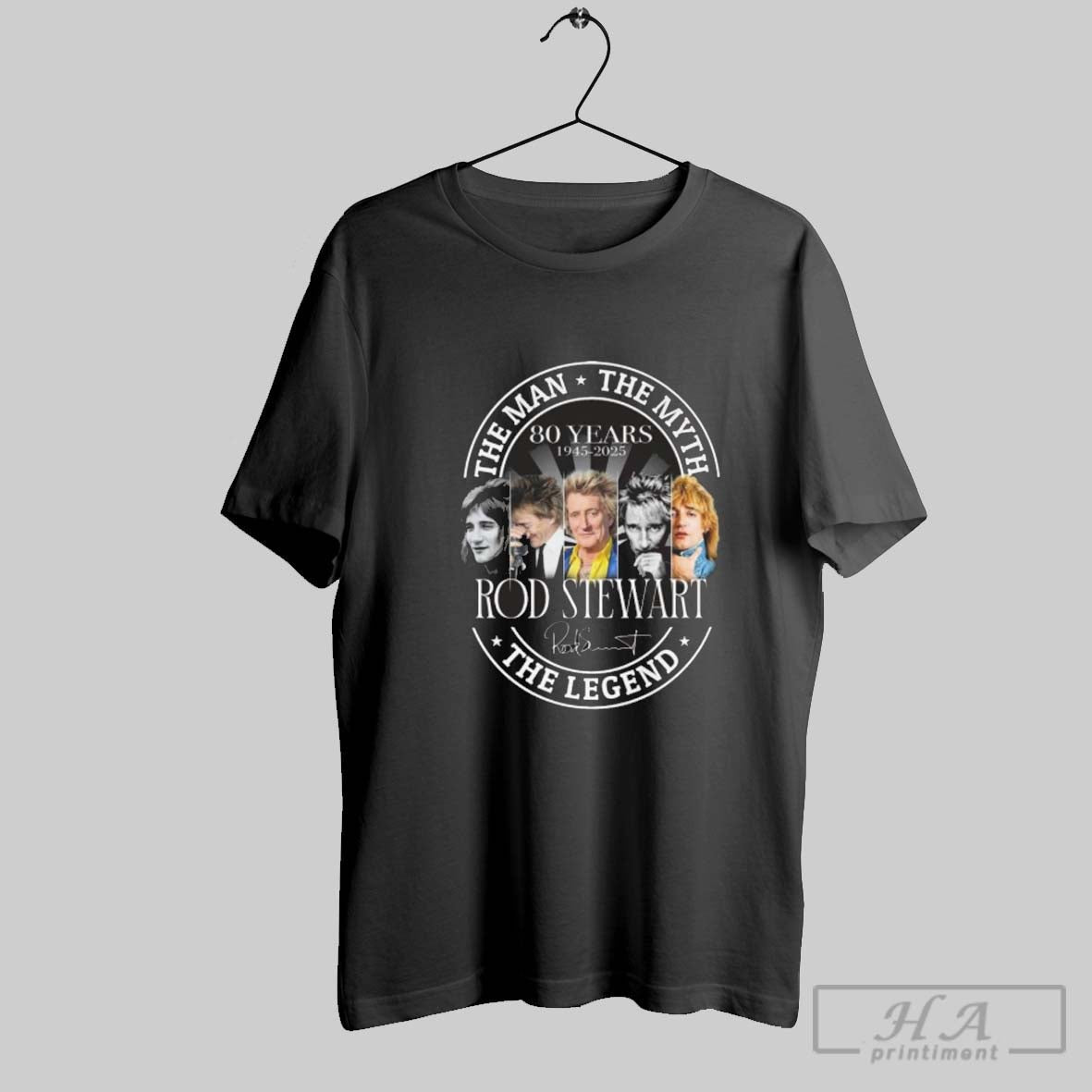 Official Rob Stewart 80 Years Of Legend The Man Myth - Adult & Kids T-Shirts, Sweatshirts & Hoodies apparel design preview 1