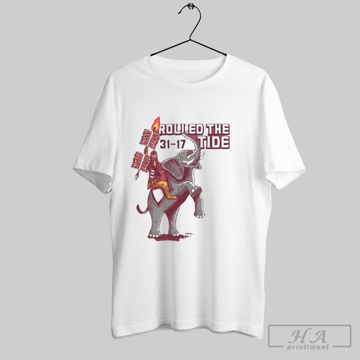 Official Rolled The Tide Fsu Beat Bama 31 17 - Adult & Kids T-Shirts, Sweatshirts & Hoodies apparel design preview 1