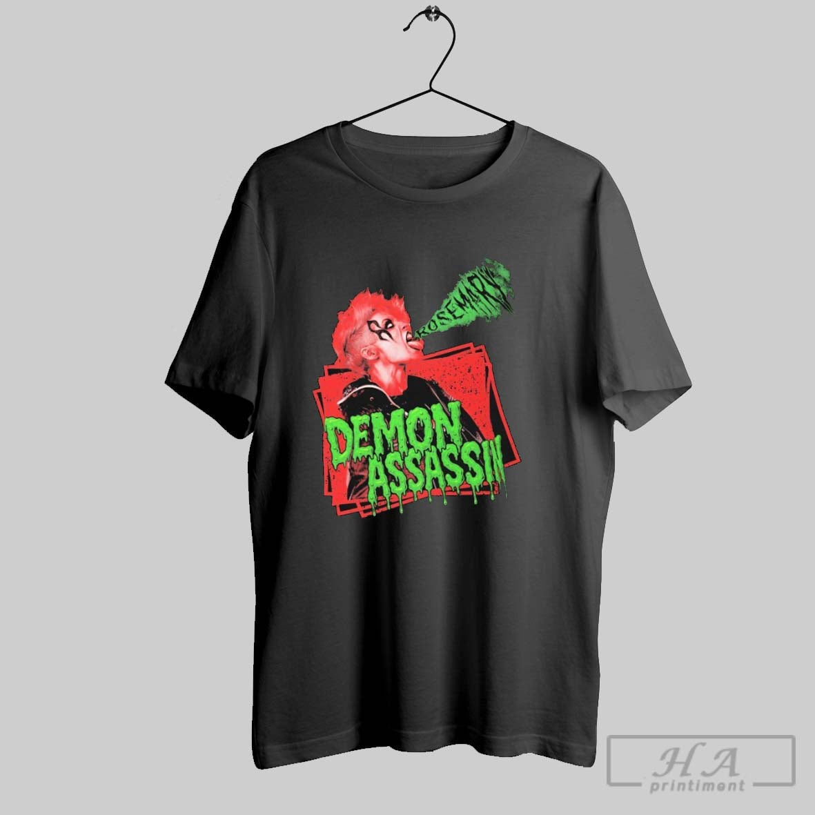 Official Rosemary Demon Assassin Green Mist - Adult & Kids T-Shirts, Sweatshirts & Hoodies apparel design preview 1