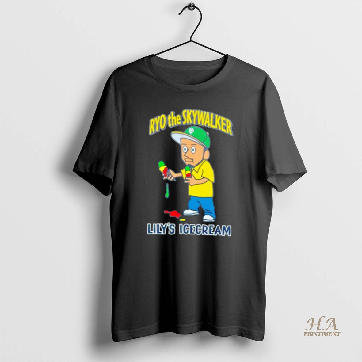 Official Ryo The Skywalker Lilys Ice Cream - Adult & Kids T-Shirts, Sweatshirts & Hoodies apparel design preview 1