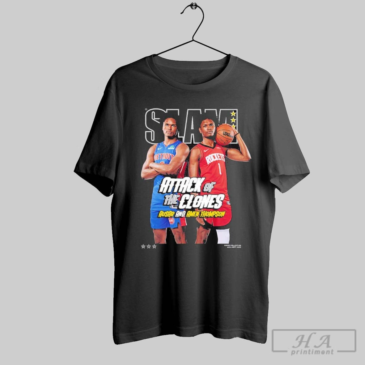 Official Slam Amen And Ausar Thompson Attack Of The - Adult & Kids T-Shirts, Sweatshirts & Hoodies apparel design preview 1
