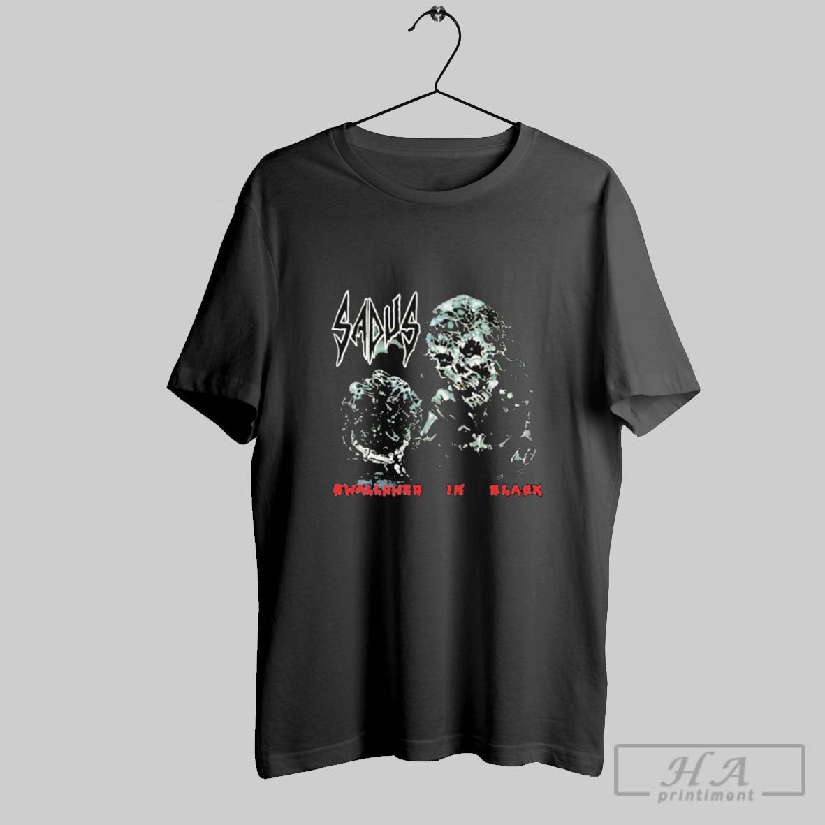 Official Sadus Swallowed In Black - Adult & Kids T-Shirts, Sweatshirts & Hoodies apparel design preview 1