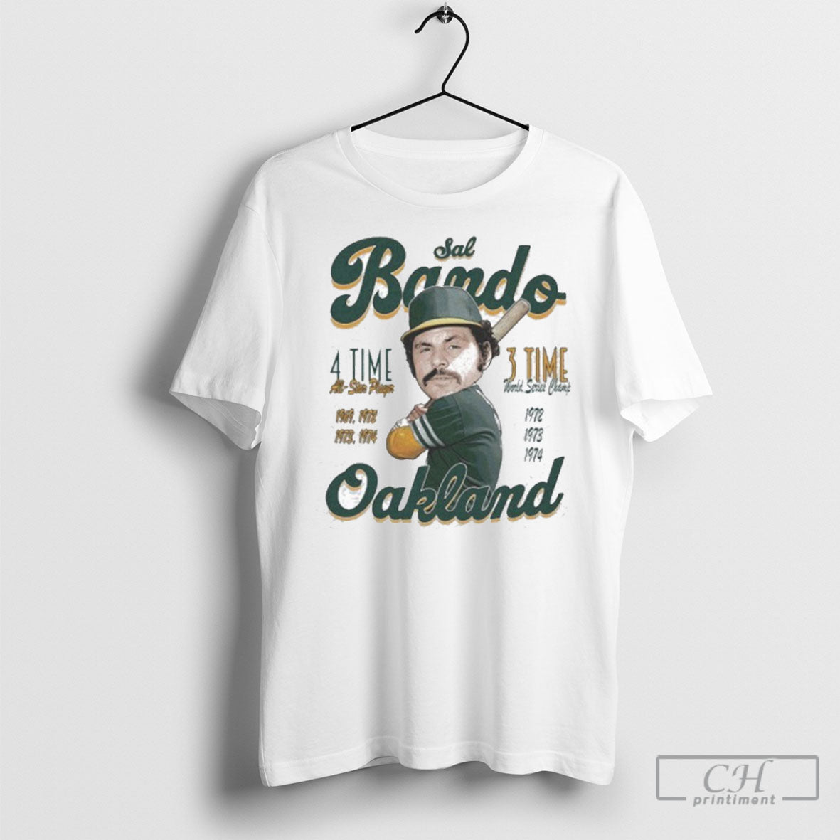 Official Sal Bando Oakland Athletics Comic 3 Time - Adult & Kids T-Shirts, Sweatshirts & Hoodies apparel design preview 1
