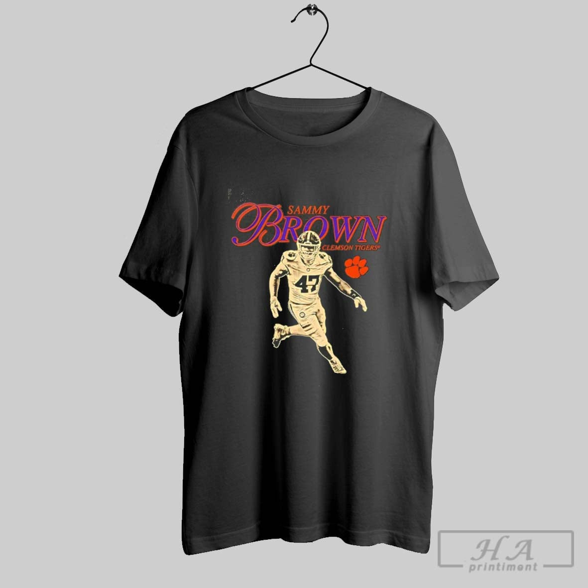 Official Sammy Brown Clemson Football Legacy - Adult & Kids T-Shirts, Sweatshirts & Hoodies apparel design preview 1