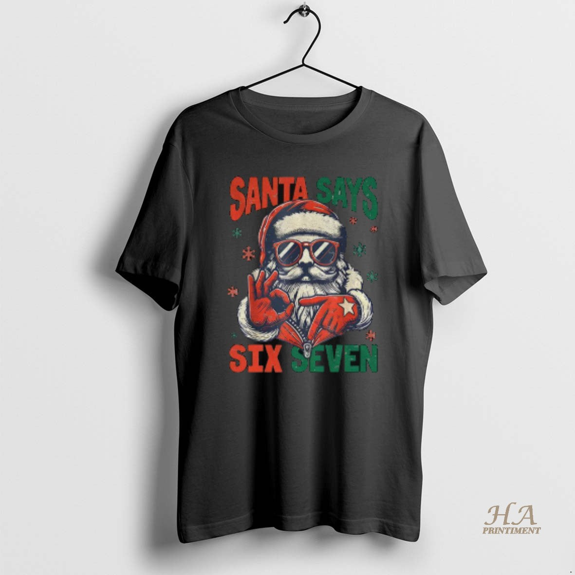 Official Santa Says Six Seven Funny 6 7 Xmas - Adult & Kids T-Shirts, Sweatshirts & Hoodies apparel design preview 1