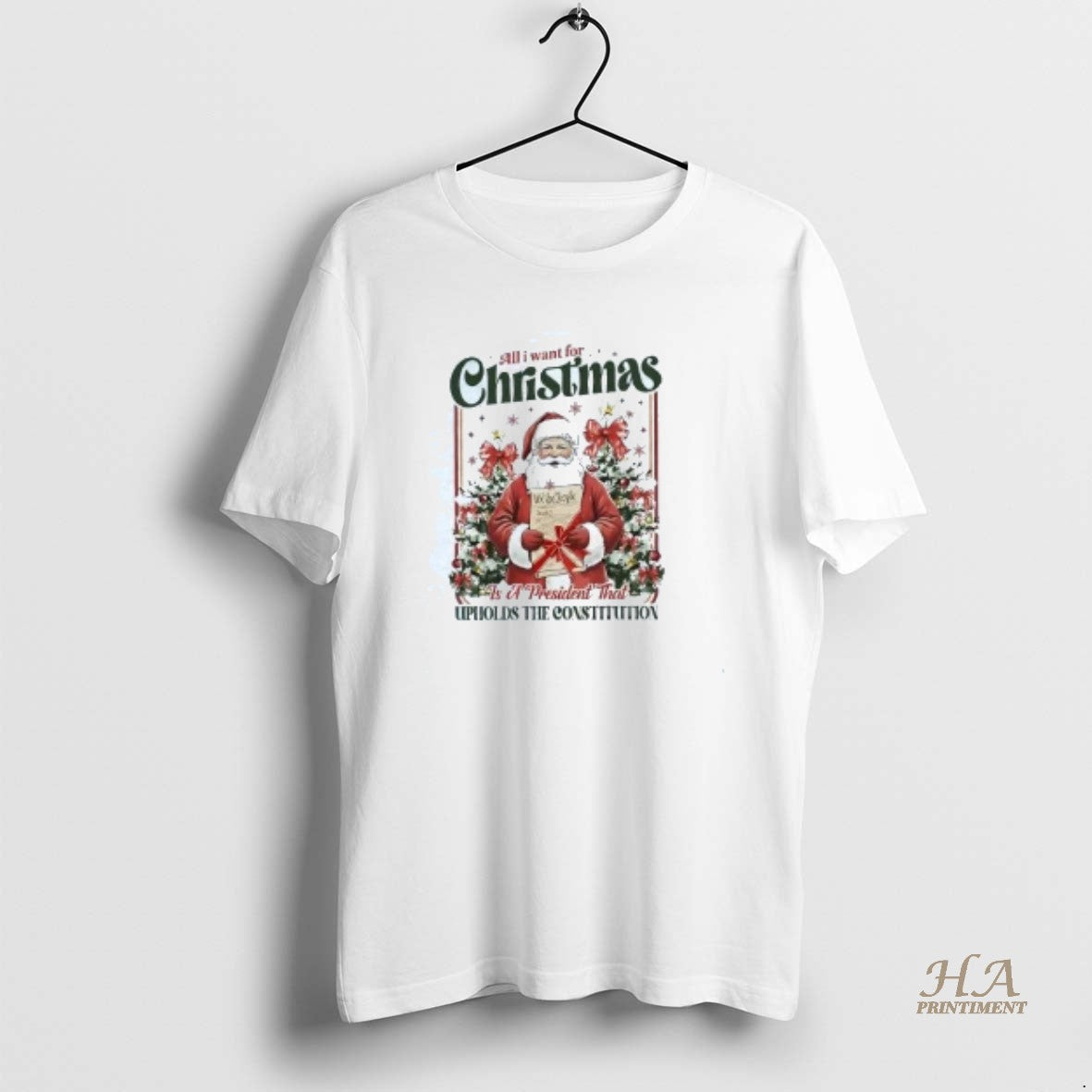 Official Santa All I Want For Christmas Is A - Adult & Kids T-Shirts, Sweatshirts & Hoodies apparel design preview 1