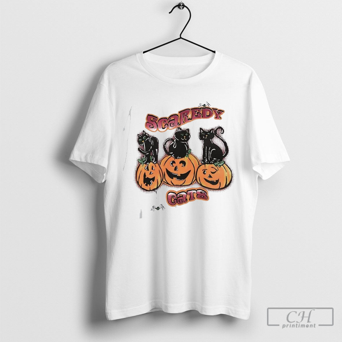 Official Scaredy Cats Halloween Pumpkin Sweater - Adult & Kids T-Shirts, Sweatshirts & Hoodies apparel design preview 1